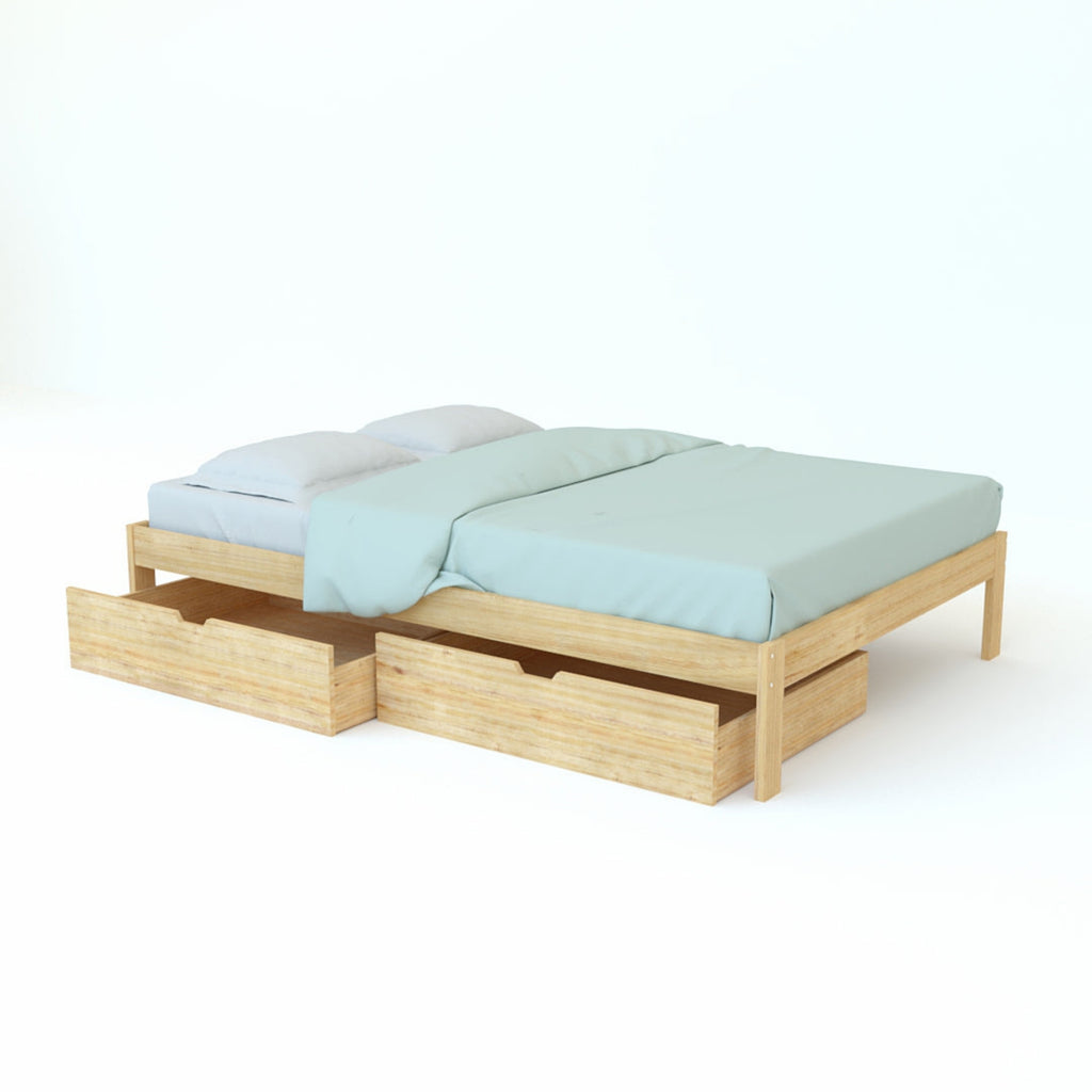 Cama Matrimonial sin Copete 2 Cajones