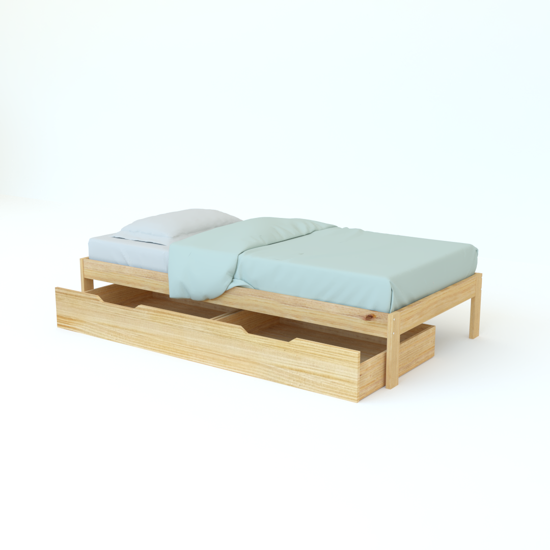Cama Individual sin Copete un Cajon
