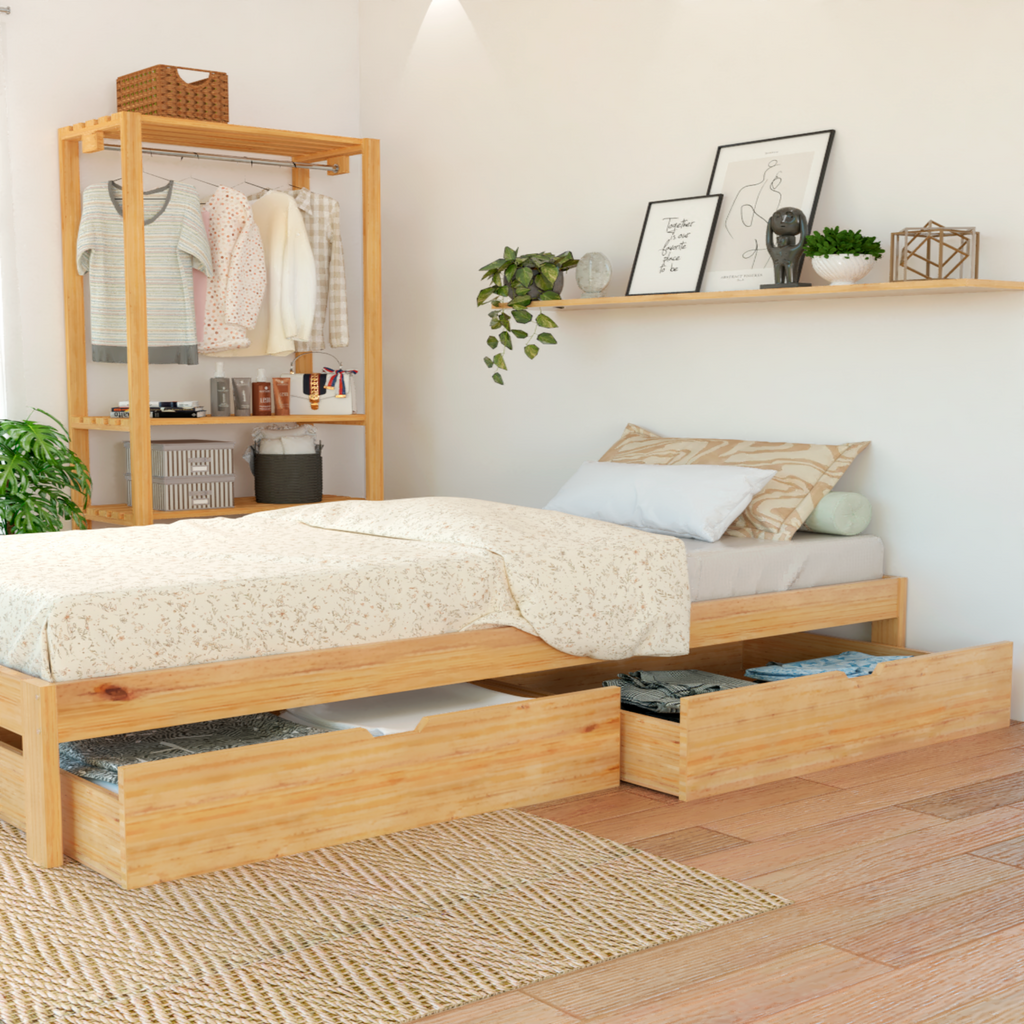 Cama Individual sin Copete 2 Cajones