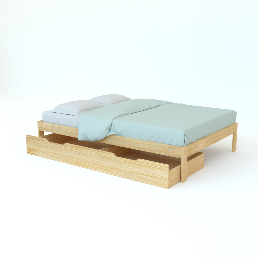 Cama Matrimonial sin Copete un Cajon