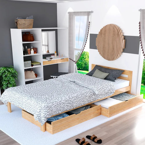 Cama Individual con 2 Cajones