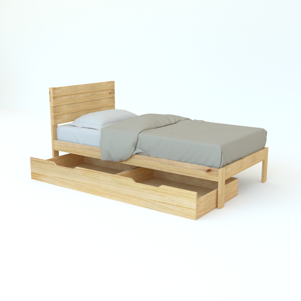 Cama Individual Copete alto un Cajon