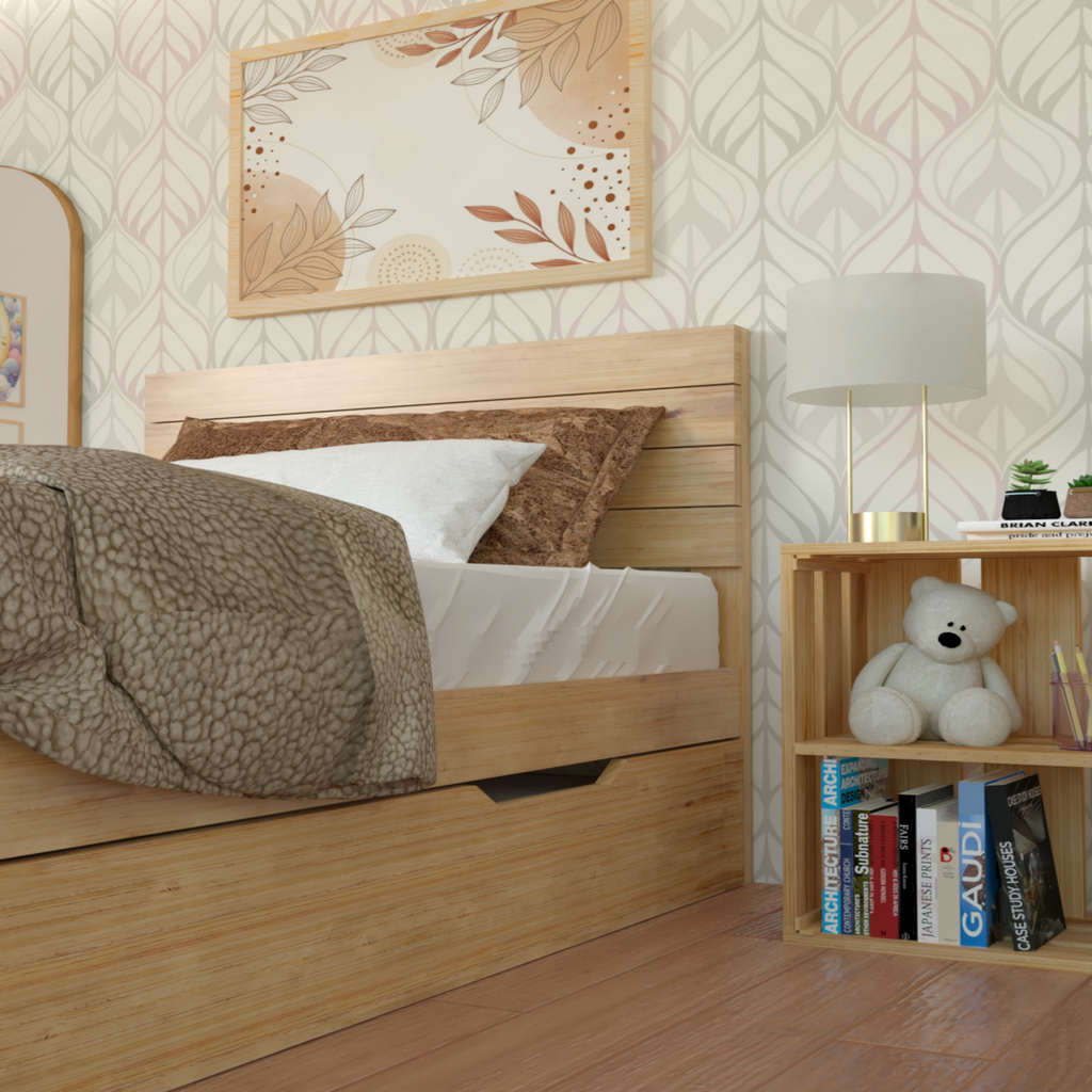 Cama Individual Copete Alto con Nido