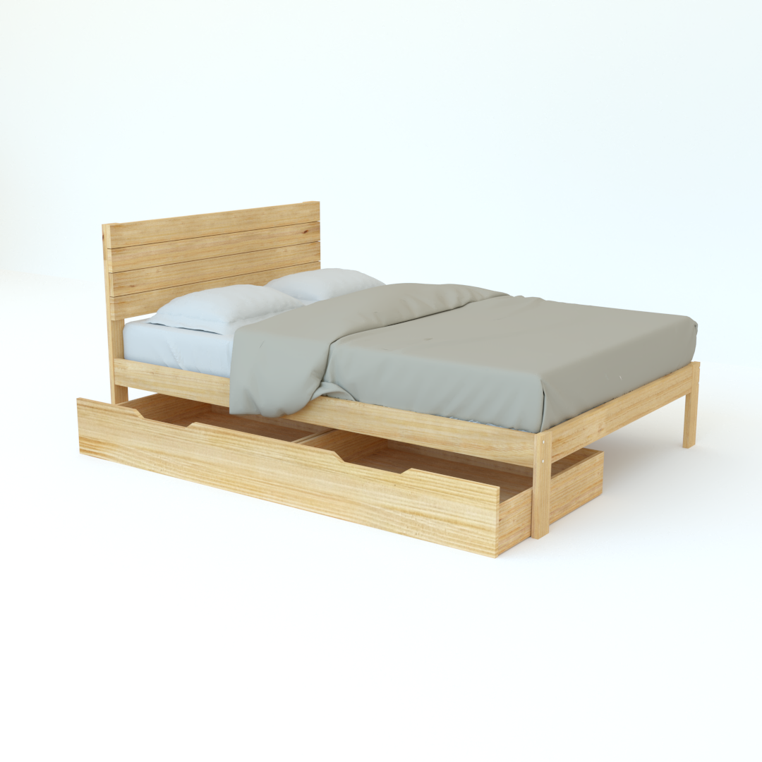 Cama Matriminial Copete Alto un Cajon